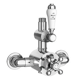 Trafalgar Traditional Exposed Twin Shower Valve Chrome