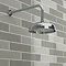 Trafalgar Triple Exposed Thermostatic Shower (Inc. Valve, Elbow, Handset + Fixed Shower Head)  Stand