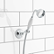 Trafalgar Triple Exposed Thermostatic Shower (inc. Valve, Elbow, Handset + Fixed Shower Head)