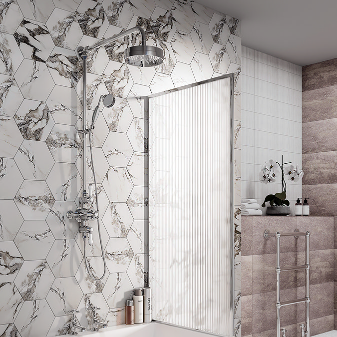 Trafalgar Triple Exposed Thermostatic Shower Valve + Luxury Rigid Riser Kit