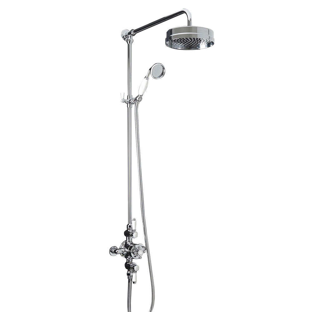 Trafalgar Triple Exposed Thermostatic Shower Valve + Luxury Rigid Riser ...