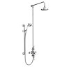 Trafalgar Triple Exposed Thermostatic Shower Valve + Slider Rail Kit with Rigid Riser