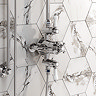 Trafalgar Triple Exposed Thermostatic Shower Valve + Slider Rail Kit with Rigid Riser