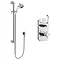 Trafalgar Twin Concealed Thermostatic Shower Valve + Slider Rail Kit Feature Large Image