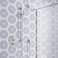 Trafalgar Twin Concealed Thermostatic Shower Valve + Slider Rail Kit
