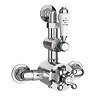 Trafalgar Twin Exposed Thermostatic Shower Pack (Inc. Valve, Elbow + Fixed Shower Head)  Standard La
