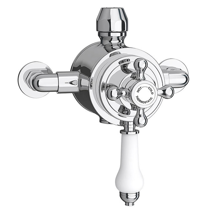 Trafalgar Victorian Valve Inc. Grand Rigid Riser Kit, Diverter, 8" Rose with Swivel + Handset Profile Large Image