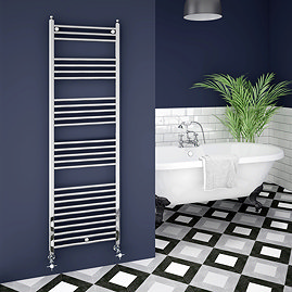 Trafalgar W500 x H1600mm Traditional Heated Ladder Towel Rail - Straight Large Image