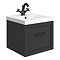 Trafalgar Wall Hung Vanity - Matt Black - 500mm 1 Drawer with Matt Black Handle