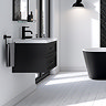 Trafalgar Wall Hung Vanity - Matt Black - 500mm 2 Drawer with Matt Black Handles