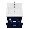 Period Bathroom Co. Wall Hung Vanity - Matt Blue - 500mm 1 Drawer with Chrome Handle  Profile Large 