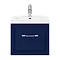 Period Bathroom Co. Wall Hung Vanity - Matt Blue - 500mm 1 Drawer with Chrome Handle  Standard Large Image