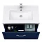 Period Bathroom Co. Wall Hung Vanity - Matt Blue - 800mm 1 Drawer with Chrome Handle  Profile Large 