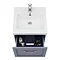 Period Bathroom Co. Wall Hung Vanity - Matt Grey - 500mm 1 Drawer with Chrome Handle Profile Large