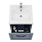 Trafalgar Wall Hung Vanity - Matt Grey - 500mm 1 Drawer with Matt Black Handle