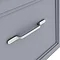 Period Bathroom Co. Wall Hung Vanity - Matt Grey - 500mm 2 Drawer with Chrome Handles  Feature Large