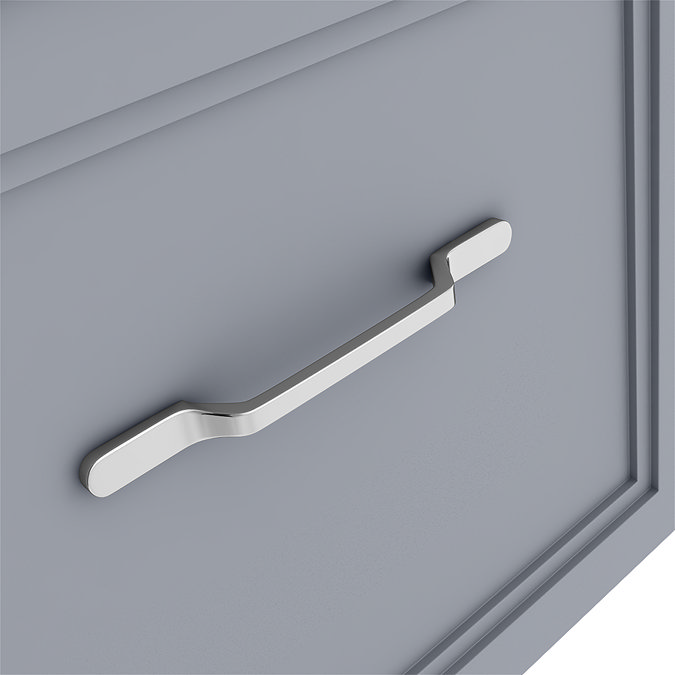 Period Bathroom Co. Wall Hung Vanity - Matt Grey - 800mm 1 Drawer with Chrome Handle  Feature Large 