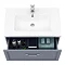 Period Bathroom Co. Wall Hung Vanity - Matt Grey - 800mm 1 Drawer with Chrome Handle Profile Large