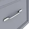 Period Bathroom Co. Wall Hung Vanity - Matt Grey - 800mm 2 Drawer with Chrome Handles Feature Large