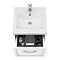 Trafalgar Wall Hung Vanity - Matt White - 500mm 1 Drawer with Brushed Brass Handle