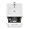 Period Bathroom Co. Wall Hung Vanity - Matt White - 500mm 1 Drawer with Chrome Handle Profile Large