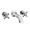 Trafalgar Wall Mounted Basin Spout and Crosshead Stop Taps Chrome