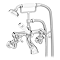 Trafalgar Crosshead Wall Mounted Bath Shower Mixer & Shower Kit Chrome