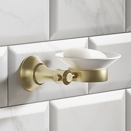 Trafalgar Wall Mounted Soap Dish - Brushed Brass