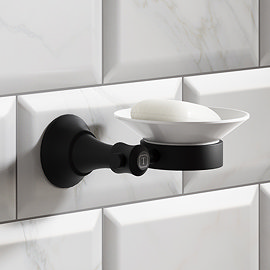 Trafalgar Wall Mounted Soap Dish - Matt Black