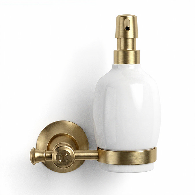 Trafalgar Wall Mounted Soap Dispenser - Brushed Brass