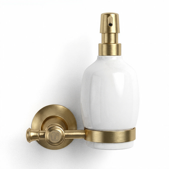 Trafalgar Wall Mounted Soap Dispenser - Brushed Brass