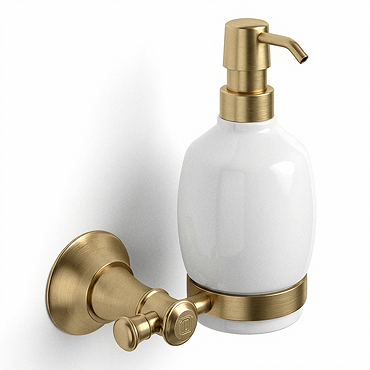 Trafalgar Wall Mounted Soap Dispenser - Brushed Brass