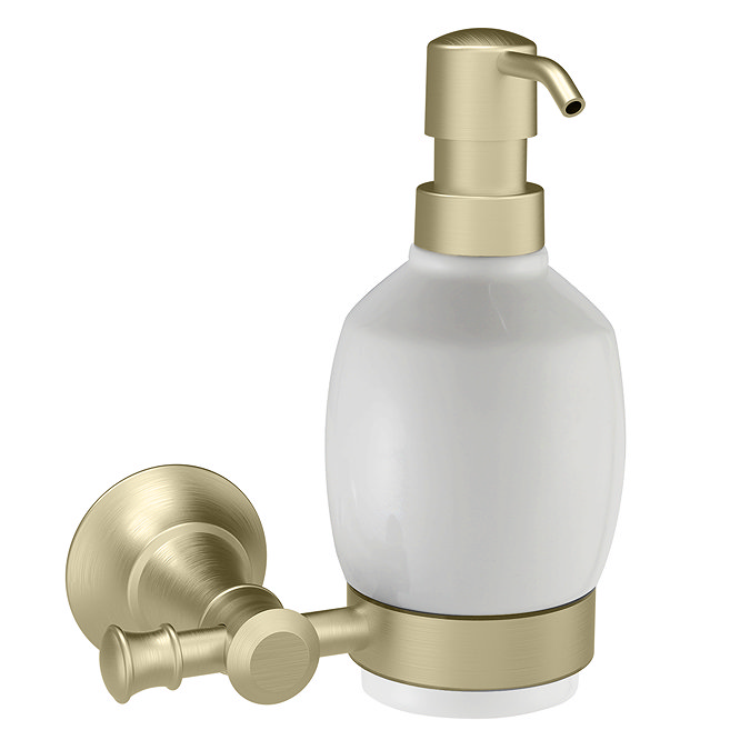 Trafalgar Wall Mounted Soap Dispenser - Brushed Brass