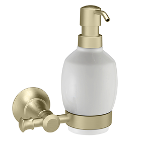 Trafalgar Wall Mounted Soap Dispenser - Brushed Brass