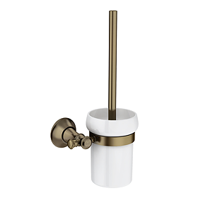Trafalgar Wall Mounted Toilet Brush - Antique Brass