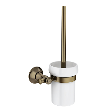 Trafalgar Wall Mounted Toilet Brush - Antique Brass