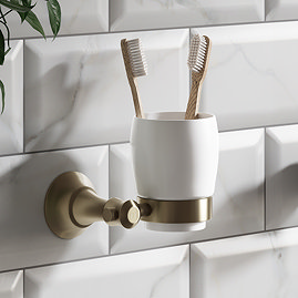 Trafalgar Wall Mounted Tumbler - Antique Brass