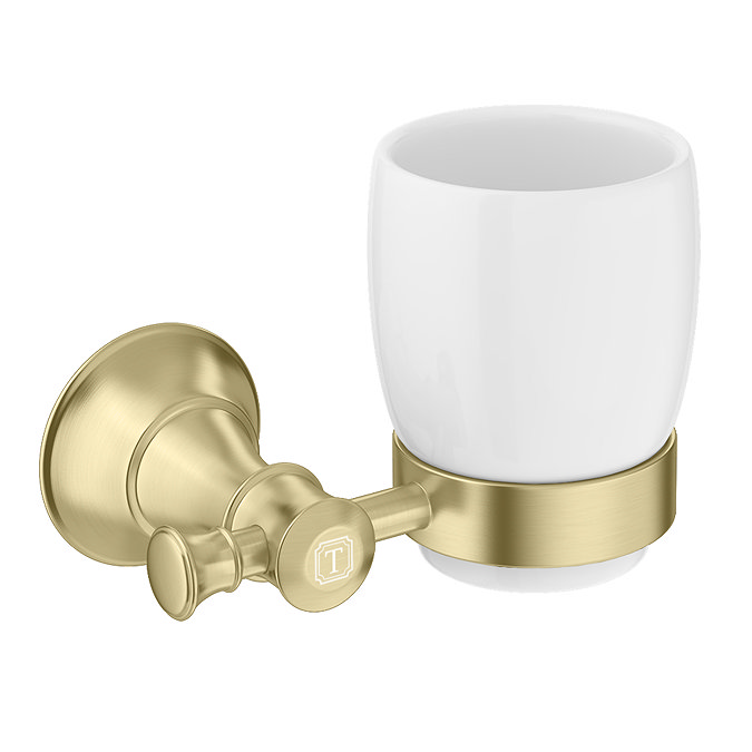 Trafalgar Wall Mounted Tumbler - Brushed Brass