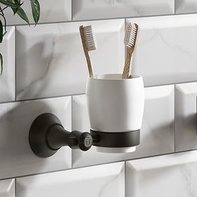 Trafalgar Wall Mounted Tumbler - Matt Black