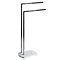 Trafalgar White Marble Effect Freestanding Towel Stand Large Image