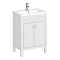 Trafalgar White Sink Vanity Unit + Toilet Package  Profile Large Image