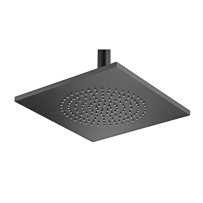 Tre Mercati Black 240mm Aluminium Square Shower Head - 55640 Large Image