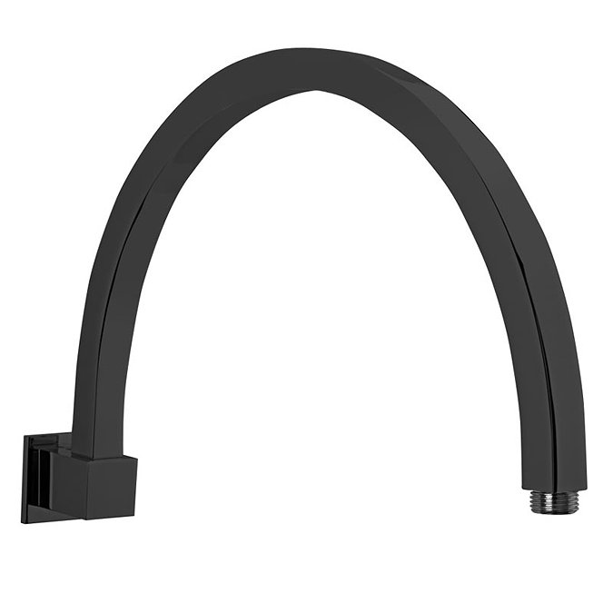 Tre Mercati Black 385mm Curved Turn Me On Shower Arm - 51750 Large Image