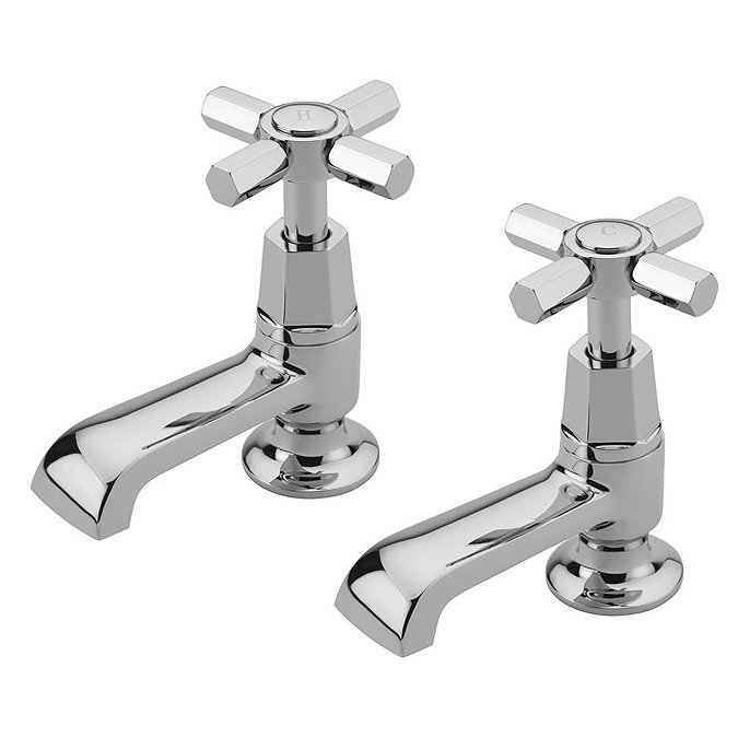 Tre Mercati Charleston Art Deco Basin Taps - Chrome - 1401 Large Image