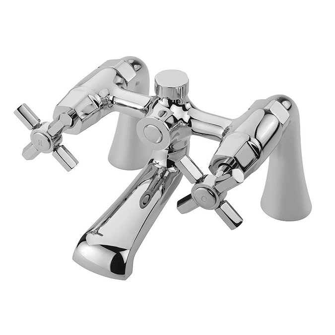 Tre Mercati Charleston Art Deco Pillar Bath Filler Tap - Chrome - 1403 Large Image