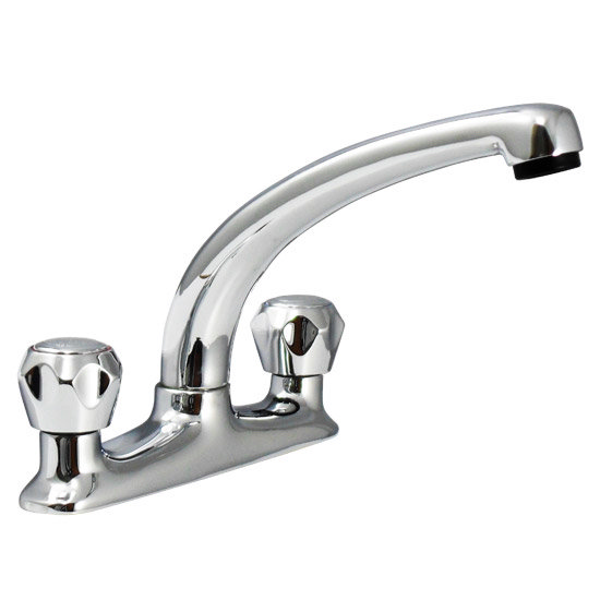 Tre Mercati Dual Flow Deck Sink Mixer with 8" Spout - 414 Large Image