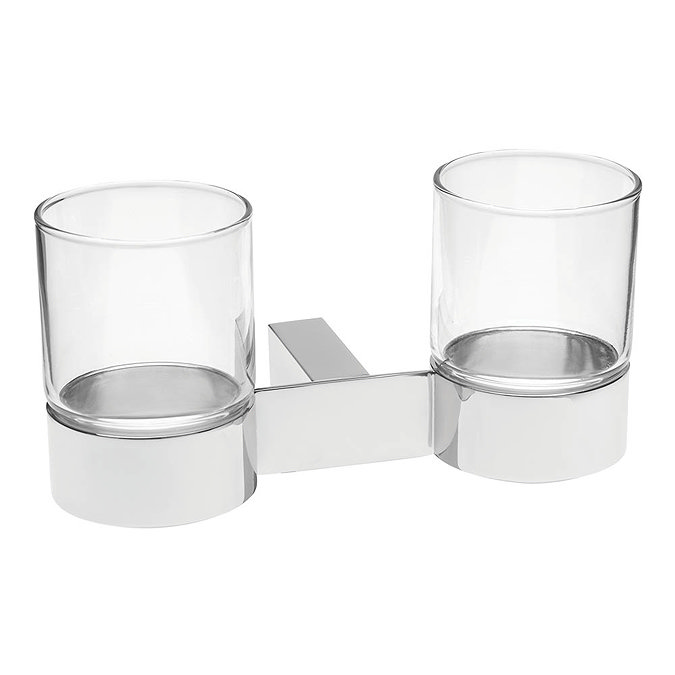 Tre Mercati - Edge Wall Mounted Double Glass Holder - 66525 Profile Large Image