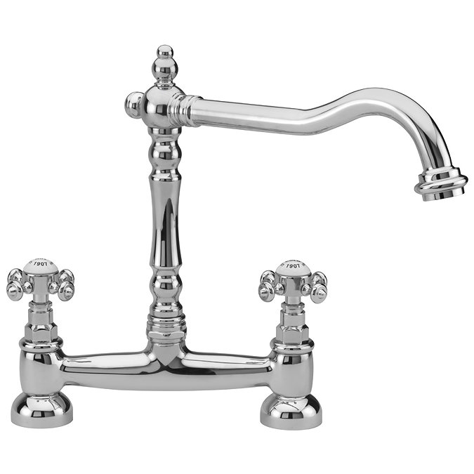 Tre Mercati - French Classic Mono Bridge Sink Mixer - Chrome - 184 Large Image