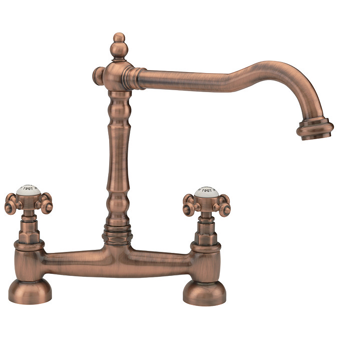 Tre Mercati - French Classic Mono Bridge Sink Mixer - Old Copper - 185 Large Image