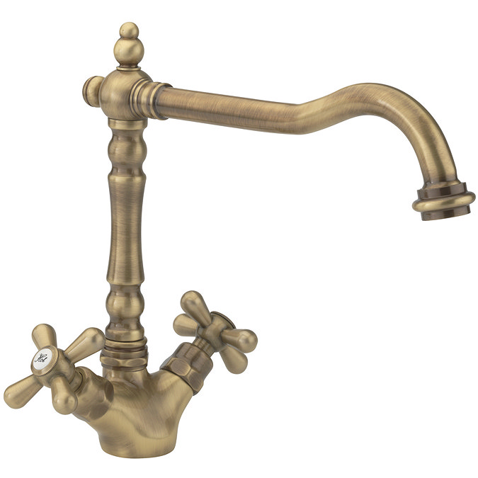 Tre Mercati - French Classic Mono Sink Mixer - Antique Brass - 197 Large Image